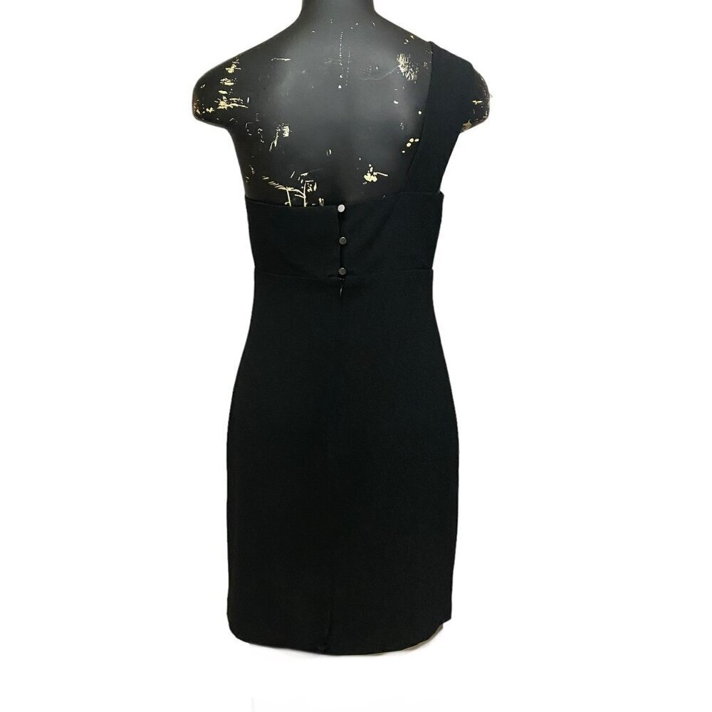 NEW Nicole Miller Lola One Shoulder Dress in Black Size 4 - Picture 5 of 8